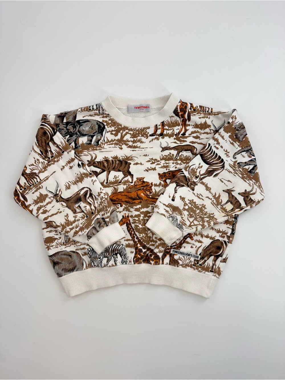 Safari Animal Print Camo Sweatshirt Size 3-4 Years